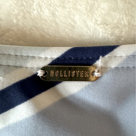 Hollister Blue White Black Stripe Bathing Suit Bottoms Beach Swimwear NWT Sz L - Picture 4 of 5